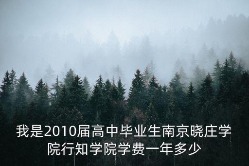 我是2010屆高中畢業(yè)生南京曉莊學(xué)院行知學(xué)院學(xué)費(fèi)一年多少