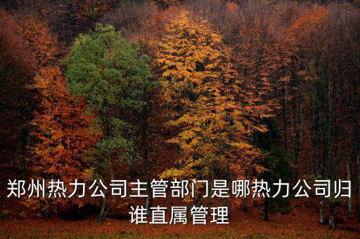 鄭州熱力公司主管部門是哪熱力公司歸誰直屬管理