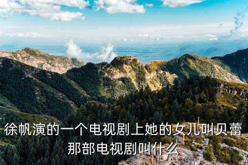 徐帆演的一個電視劇上她的女兒叫貝蕾那部電視劇叫什么