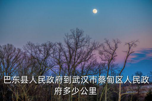 巴東縣人民政府到武漢市蔡甸區(qū)人民政府多少公里