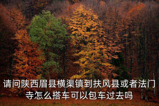 請問陜西眉縣橫渠鎮到扶風縣或者法門寺怎么搭車可以包車過去嗎