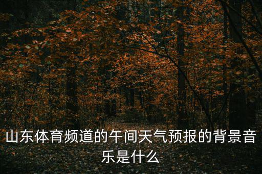 山東體育頻道的午間天氣預報的背景音樂是什么