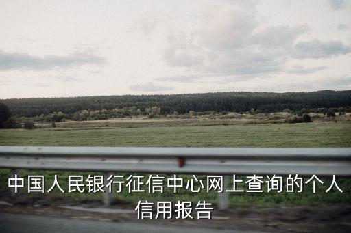 中國征信查詢中心官網(wǎng)，中國人民銀行征信中心個人信用