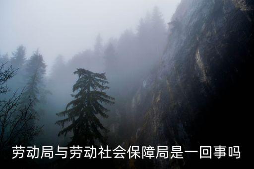 勞動局與勞動社會保障局是一回事嗎