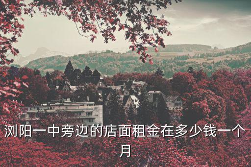 瀏陽一中，瀏陽一中旁邊的店面租金在多少錢一個月