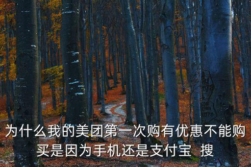為什么我的美團第一次購有優惠不能購買是因為手機還是支付寶  搜