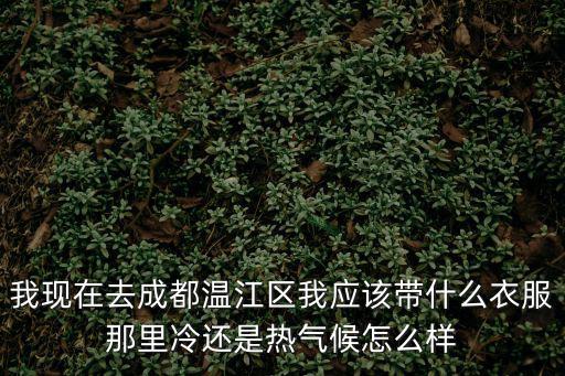我現在去成都溫江區我應該帶什么衣服那里冷還是熱氣候怎么樣