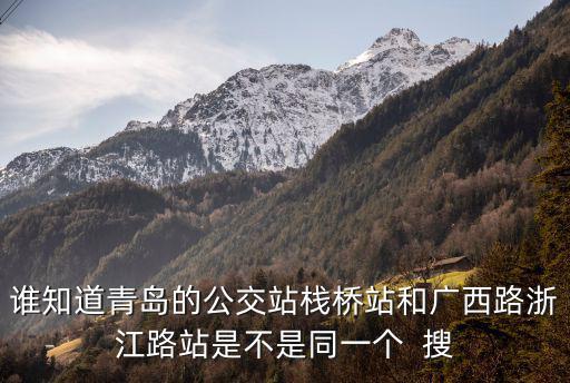 誰(shuí)知道青島的公交站棧橋站和廣西路浙江路站是不是同一個(gè)  搜