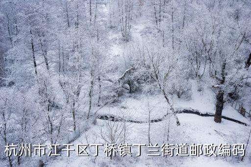 杭州市江干區(qū)丁橋鎮(zhèn)丁蘭街道郵政編碼