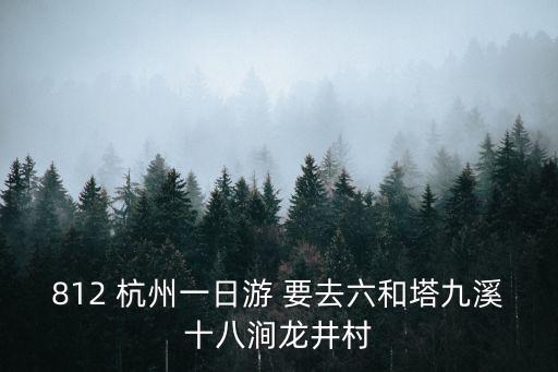 812 杭州一日游 要去六和塔九溪十八澗龍井村