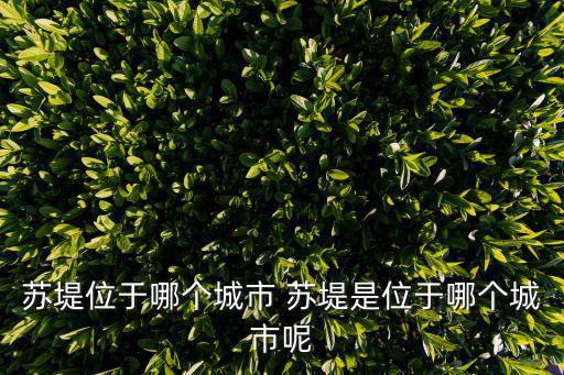 蘇堤位于哪個(gè)城市 蘇堤是位于哪個(gè)城市呢