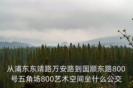 從浦東東靖路萬安路到國順東路800號五角場800藝術空間坐什么公交
