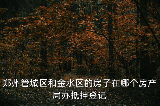 鄭州管城區和金水區的房子在哪個房產局辦抵押登記