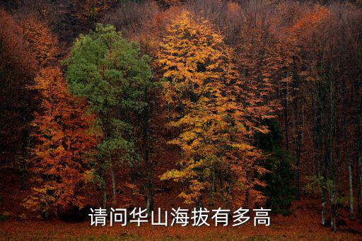 請問華山海拔有多高