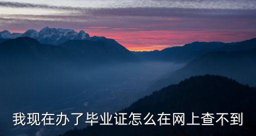 我現(xiàn)在辦了畢業(yè)證怎么在網(wǎng)上查不到