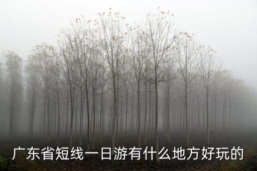 廣東省短線一日游有什么地方好玩的