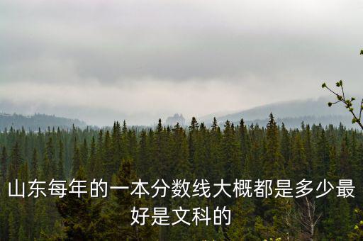 山東每年的一本分?jǐn)?shù)線大概都是多少最好是文科的