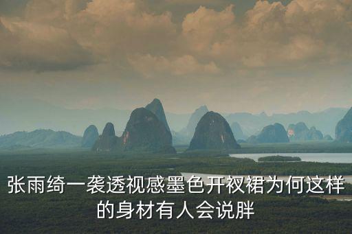 張雨綺一襲透視感墨色開衩裙為何這樣的身材有人會說胖