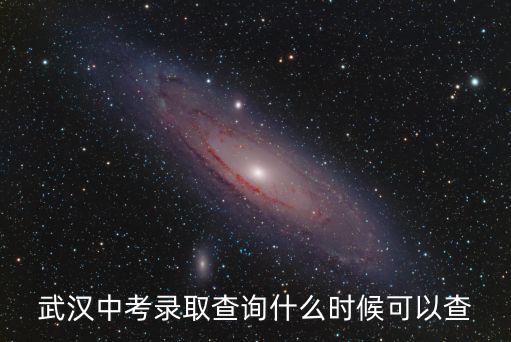 武漢中考錄取查詢什么時候可以查