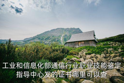 工業和信息化部通信行業職業技能鑒定指導中心發的證書哪里可以查