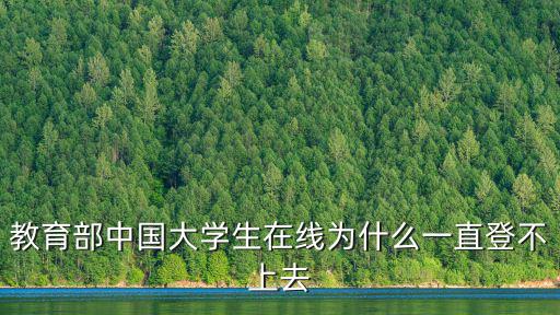 教育部中國大學生在線為什么一直登不上去