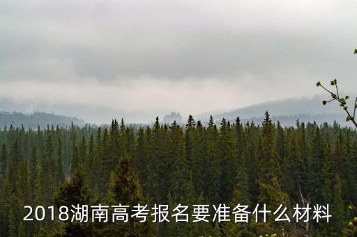 湖南高考報名，2018湖南高考報名要準備什么材料