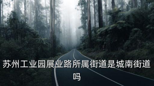 蘇州工業園展業路所屬街道是城南街道嗎
