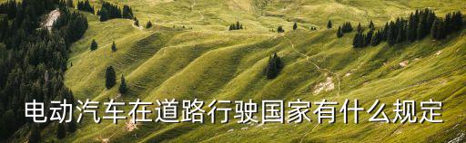 電動汽車在道路行駛國家有什么規定