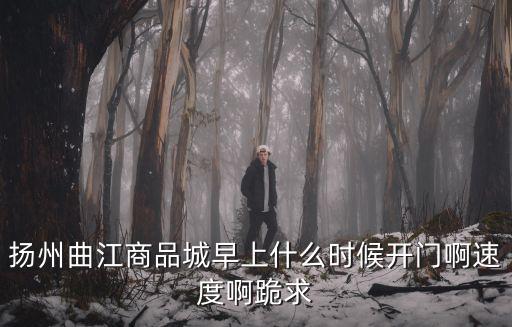 揚州曲江商品城早上什么時候開門啊速度啊跪求