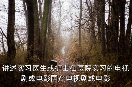 講述實習醫生或護士在醫院實習的電視劇或電影國產電視劇或電影