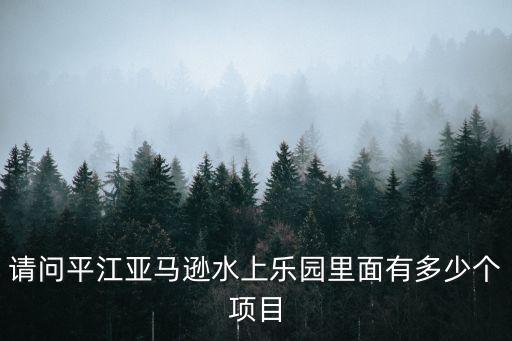 請問平江亞馬遜水上樂園里面有多少個項目