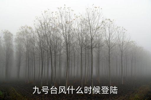 九號臺風什么時候登陸