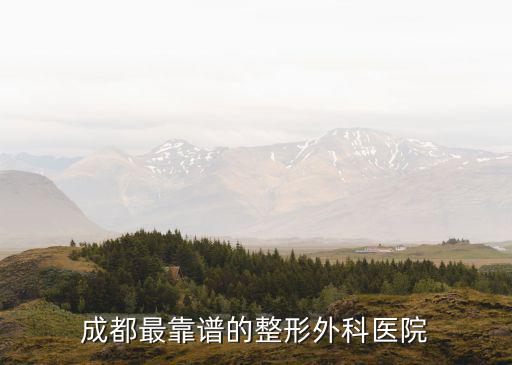 成都最靠譜的整形外科醫院
