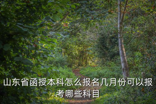 山東省函授本科怎么報(bào)名幾月份可以報(bào)考哪些科目