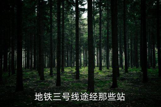 軌道交通3號線，地鐵三號線途經那些站
