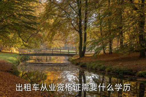 出租車從業資格證需要什么學歷