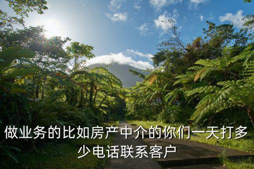 做業務的比如房產中介的你們一天打多少電話聯系客戶