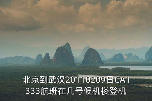 北京到武漢20110209日CA1333航班在幾號候機樓登機