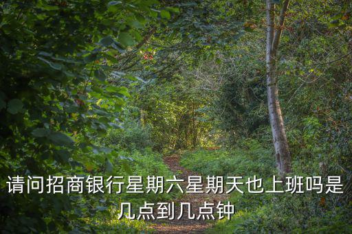 請問招商銀行星期六星期天也上班嗎是幾點到幾點鐘