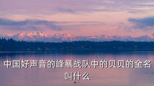 好聲音貝貝，好聲音第四季里有一個叫貝貝的是哪一集