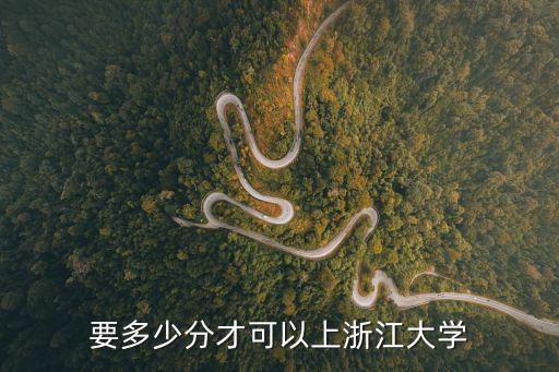 要多少分才可以上浙江大學