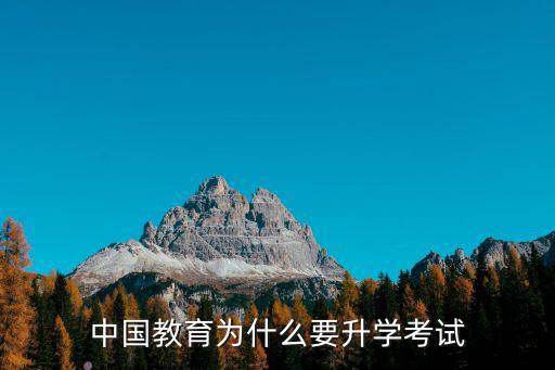 中國(guó)教育為什么要升學(xué)考試