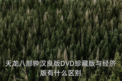 天龍八部鐘漢良版DVD珍藏版與經(jīng)濟版有什么區(qū)別