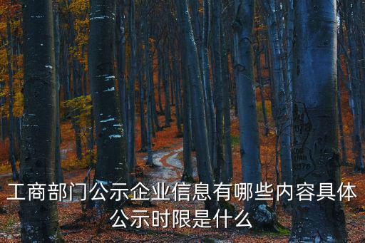 企業信用公示，企業信息公示包括哪些