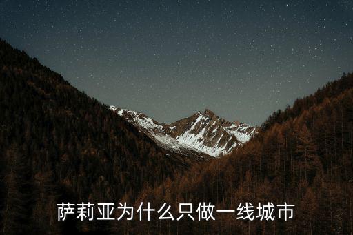 薩莉亞為什么只做一線城市