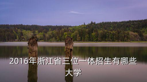 2016年浙江省三位一體招生有哪些大學(xué)