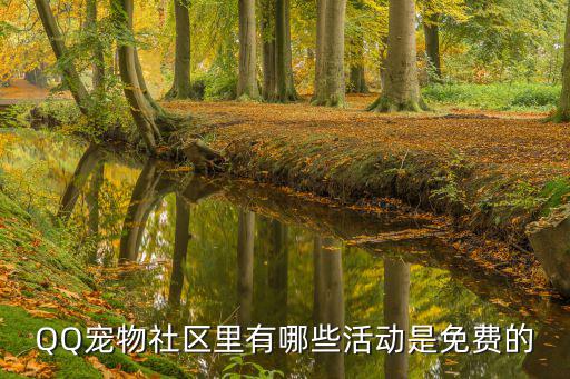 免費活動，QQ寵物社區里有哪些活動是免費的