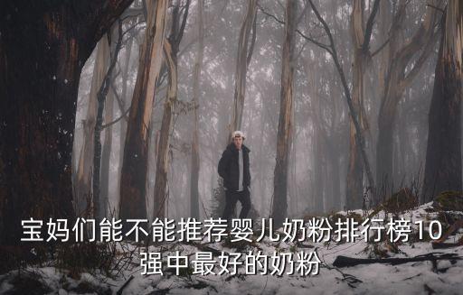寶媽們能不能推薦嬰兒奶粉排行榜10強中最好的奶粉