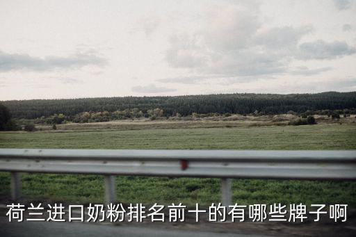 荷蘭進口奶粉排名前十的有哪些牌子啊