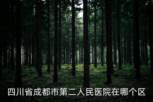 四川省成都市第二人民醫院在哪個區